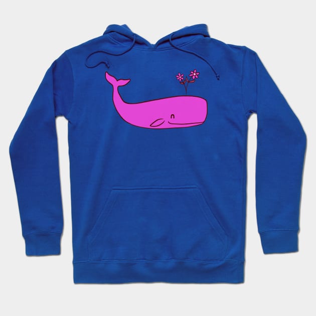 Peace Whale pink Hoodie by Terry Fan